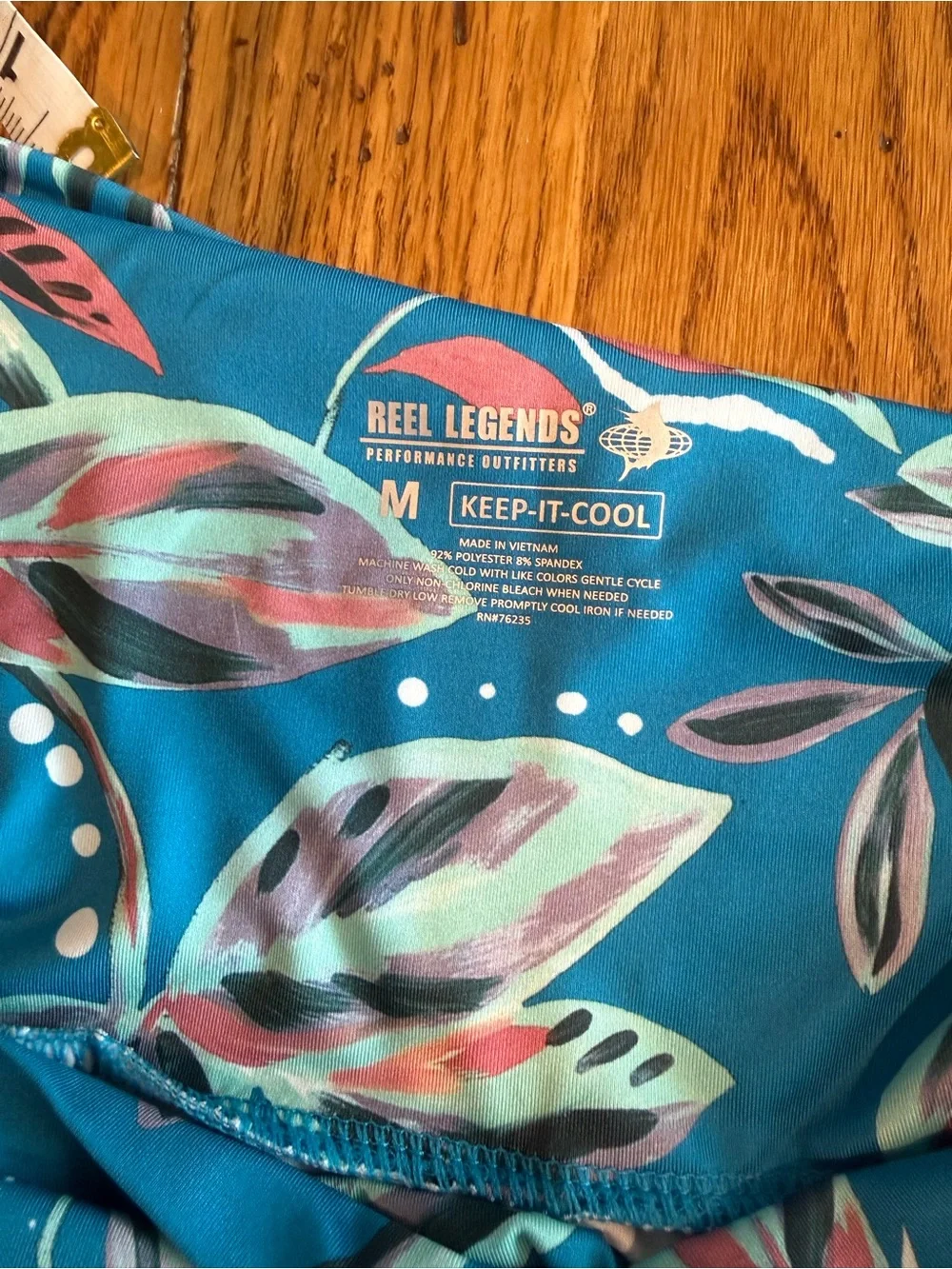 Reel Legends Teal Floral Performance Dress SZ M